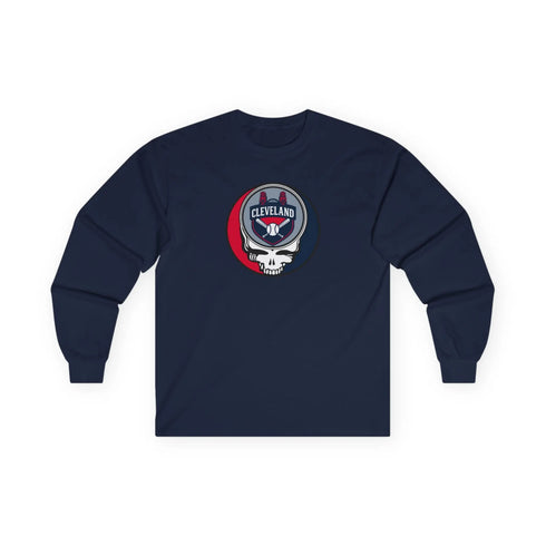Grateful Dead - Cleveland Guardians Classic Stealie Long Sleeve Tee - MLB - StealieShop